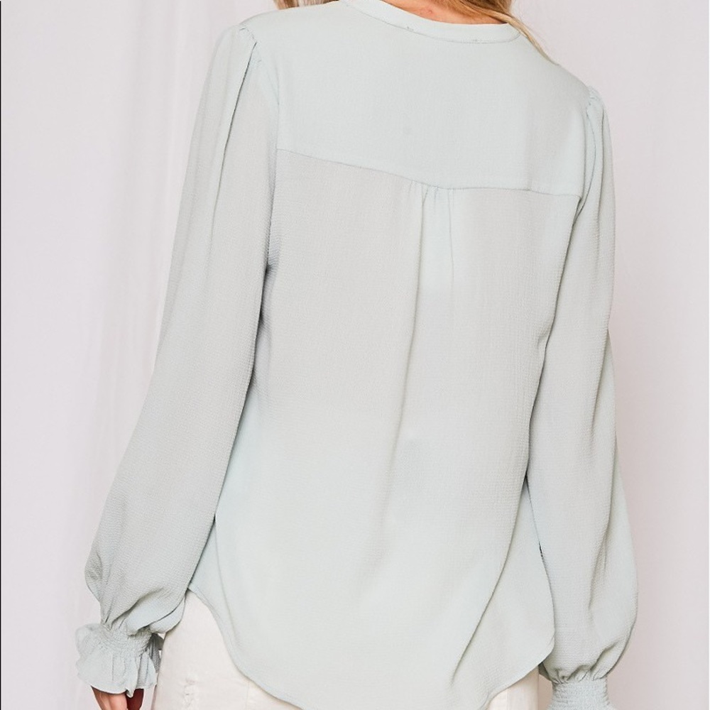 Lavender Long Sleeve Career Top - Picture 2 of 3